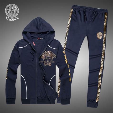 versace pullover herren blau|men's versace jogging suit.